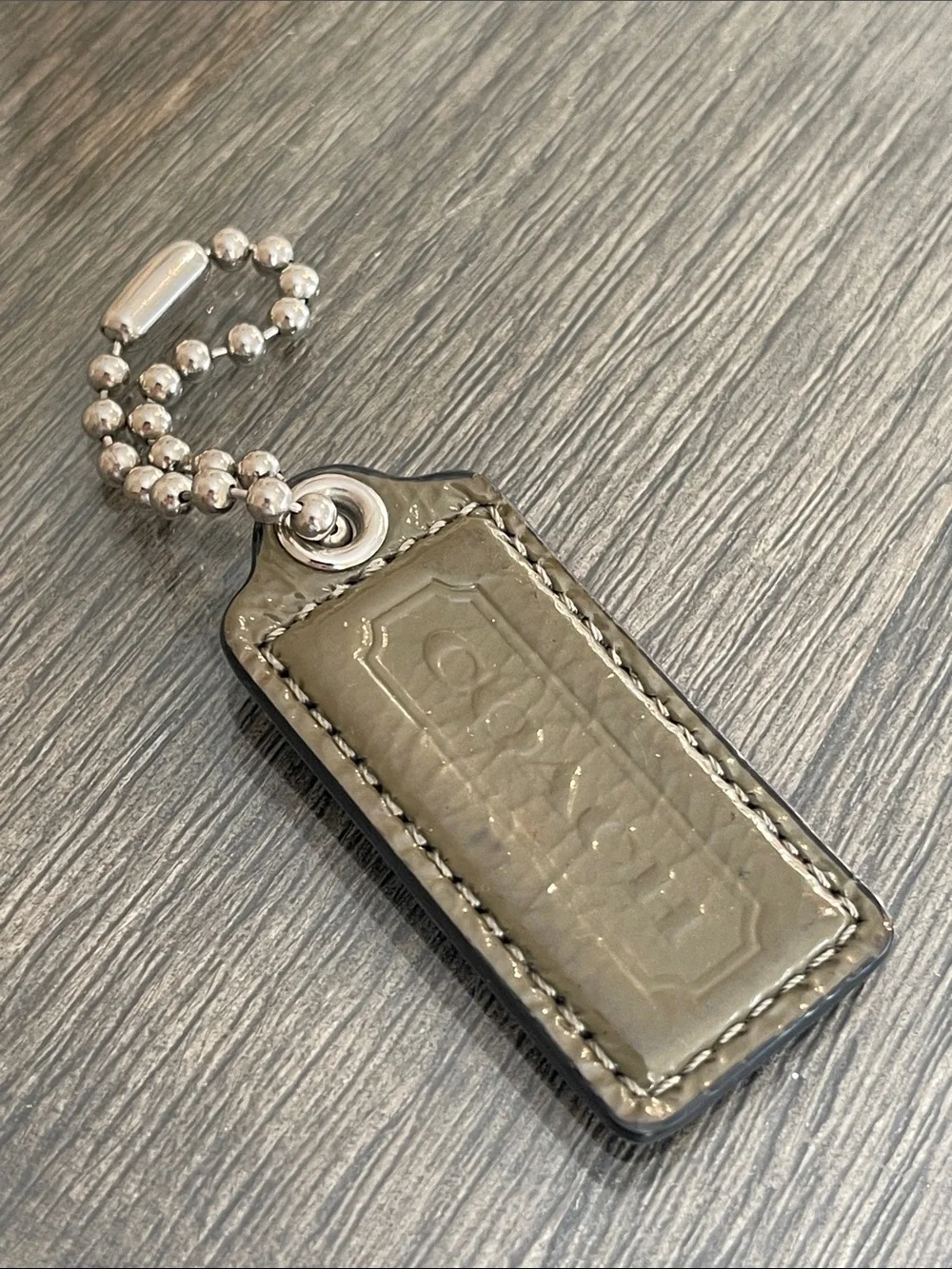 Coach Army Green - Olive ? Patent Leather Hangtag - Replacement Part